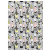 Handtekening gestructureerd cactus-patroon klembord (Achterkant)