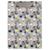 Handtekening gestructureerd cactus-patroon klembord (Voorkant)