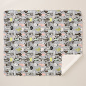 Handtekening gestructureerd cactus-patroon sherpa deken (Voorkant (horizontaal))