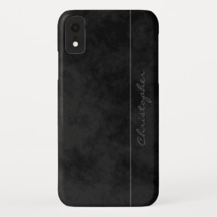 Handtekening Gevlekt Zwart Knap iPhone XR Hoesje