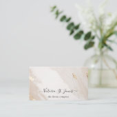 Handtekening Gold Beige Blush Visitekaartje (Staand voorkant)