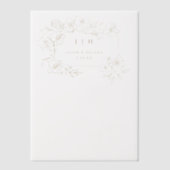 Handtekening Gold Floral slaat de datum op Vellum Uitnodigingen (Voorkant)