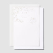 Handtekening Gold Floral slaat de datum op Vellum Uitnodigingen (Offset)