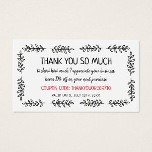 Handtekening Greenery Coupon Code Small Business Visitekaartje