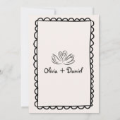 Handtekening Handschrift Funky Wedding Kaart (Achterkant)