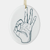 Handtekening  handteken keramisch ornament (Rechts)