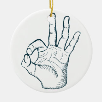 Handtekening  handteken keramisch ornament