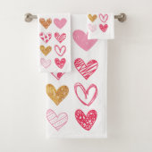 Handtekening Heart Pattern ID470 Bad Handdoek (Insitu)