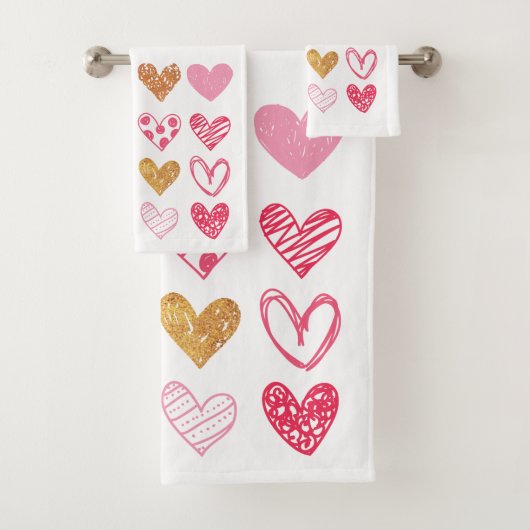 Handtekening Heart Pattern ID470 Bad Handdoek (Insitu)