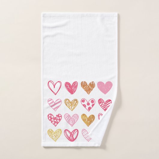 Handtekening Heart Pattern ID470 Bad Handdoek (Handdoek)