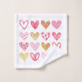 Handtekening Heart Pattern ID470 Bad Handdoek (Wasdoekje)