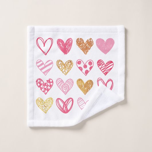Handtekening Heart Pattern ID470 Bad Handdoek (Wasdoekje)