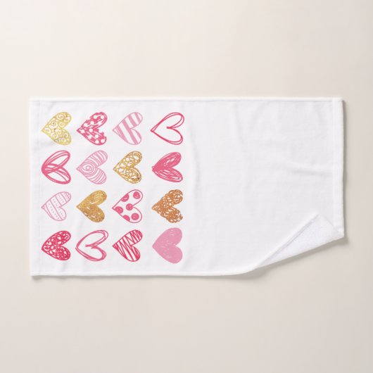 Handtekening Heart Pattern ID470 Bad Handdoek (Handdoek)