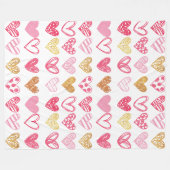 Handtekening Heart Pattern ID470 Fleece Deken (Voorkant (Horizontaal))