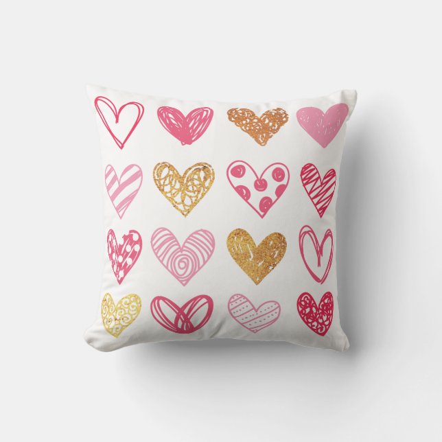 Handtekening Heart Pattern ID470 Kussen (Voorkant)