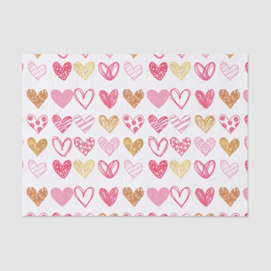 Handtekening Heart Pattern ID470 Tissuepapier (Voorkant)