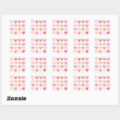 Handtekening Heart Pattern ID470 Vierkante Sticker (Vel)