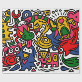 Handtekening illustratie van buisje, cartoon cadeaupapier (Vlak)