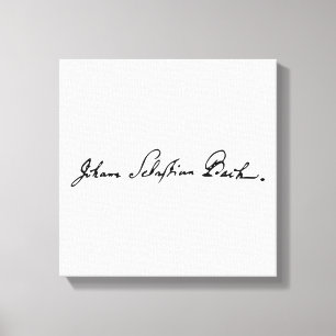 Handtekening Johann Sebastian Bach Canvas Afdruk
