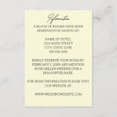 Handtekening kalligrafie bruiloft informatiekaartje (Voorkant)