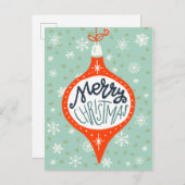 Handtekening kerstversiering feestdagenkaart (Voorkant / Achterkant)