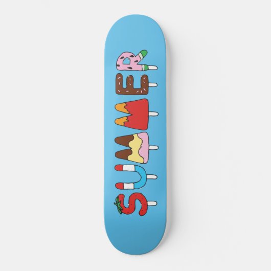 Handtekening Kinder meerkleurige Summer Snack Pops Skateboard (Voorkant)