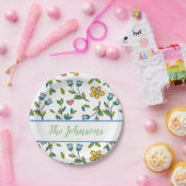 Handtekening kleurrijk patroon en kunstpatroon papieren bordje (Feest)