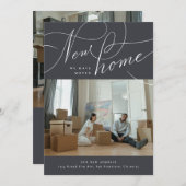 Handtekening Letterde Nieuwe Verplaatsende Aankond Aankondiging (Voorkant / Achterkant)