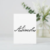 Handtekening Lincoln Briefkaart (Staand voorkant)