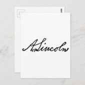 Handtekening Lincoln Briefkaart (Voorkant / Achterkant)