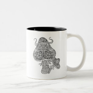 Handtekening Magische paddenstoelen Tweekleurige Koffiemok