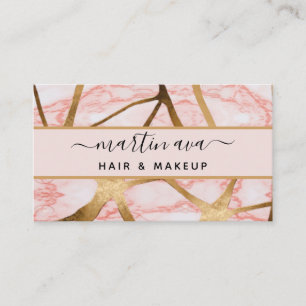 Handtekening Manuscript Glam Glitter Pink Marble M Visitekaartje