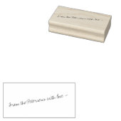 Handtekening met briefteken | Je aangepaste tekst Rubberstempel (Gestempeld)