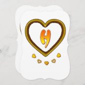 handtekening met de letter H, Kaart (Voorkant / Achterkant)