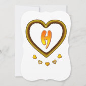 handtekening met de letter H, Kaart (Voorkant)