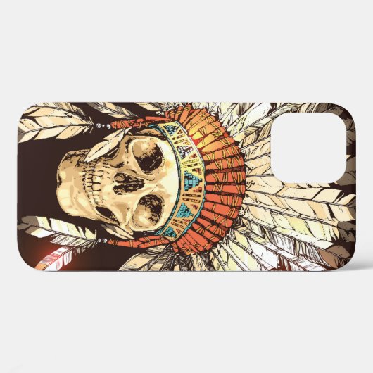 Handtekening met Indiaans hoofdadres met H Case-Mate iPhone Case (Achterkant (horizontaal))