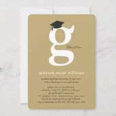 Handtekening Monogram 'G' Klas van 2026 Afgestudee Kaart (Voorkant)