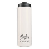 Handtekening Monogram Handgeschreven Script Blush  Thermosbeker (Voorkant)