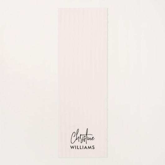 Handtekening Monogram Handgeschreven Script Blush  Yogamat (Achterkant)