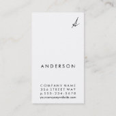 Handtekening Monogram / Zwart & Wit Visitekaartje (Achterkant)