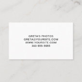 Handtekening naam Beige Monogram Minimalist Visitekaartje (Achterkant)