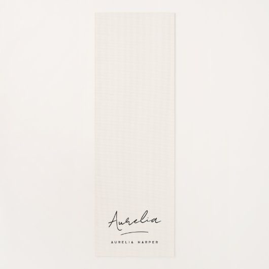 Handtekening Naam Simple Modern Minimalistische Yo Yogamat (Voorkant)