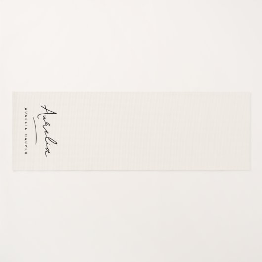 Handtekening Naam Simple Modern Minimalistische Yo Yogamat (Voorkant (horizontaal))