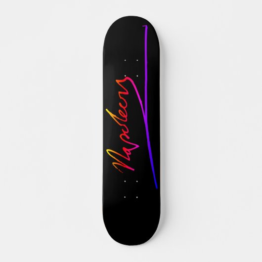 Handtekening Neon Napoleon Skateboard (Voorkant)