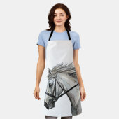 Handtekening paard met brigade schort (Gedragen)