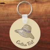 Handtekening Pet beige Sleutelhanger (Voorkant)