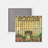 Handtekening Philadelphia-kaart Magneet (Voorkant / Achterkant)