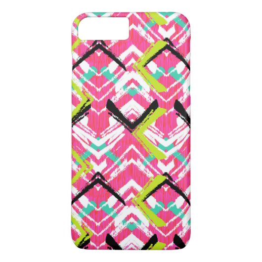 Handtekening Roze Zig Zag Patroon Case-Mate iPhone Case (Achterkant)