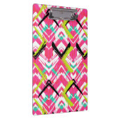 Handtekening Roze Zig Zag Patroon Klembord (Rechts)