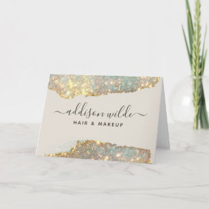 Handtekening Script Glam Glitter Klant Bedankt Kaart